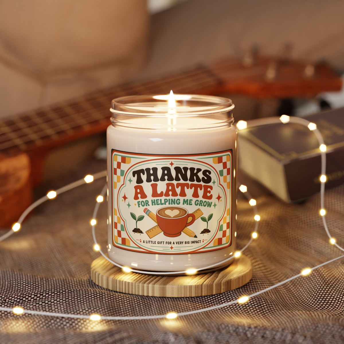 Thanks A Latte Kindergarten Teacher Candle