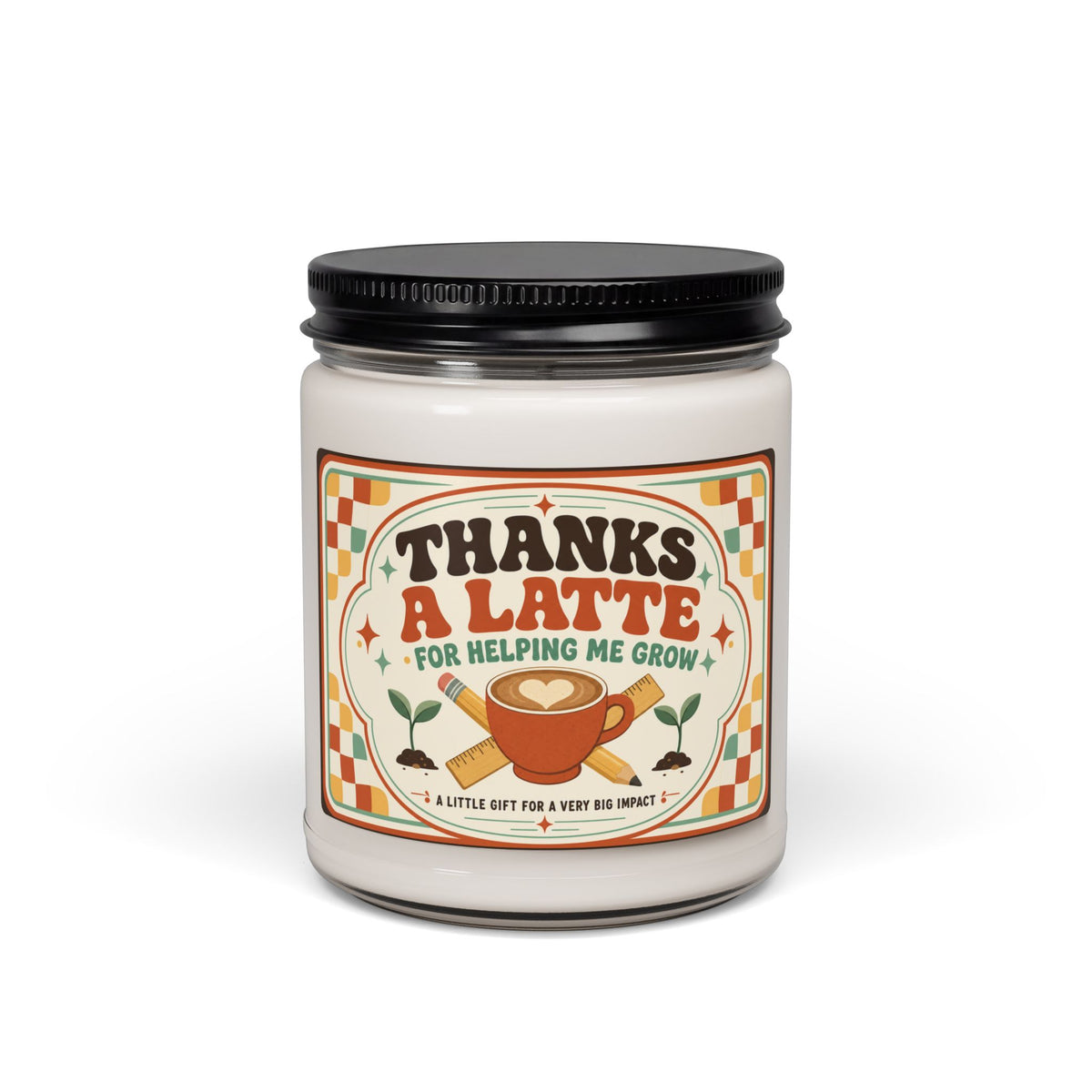 Thanks A Latte Kindergarten Teacher Candle