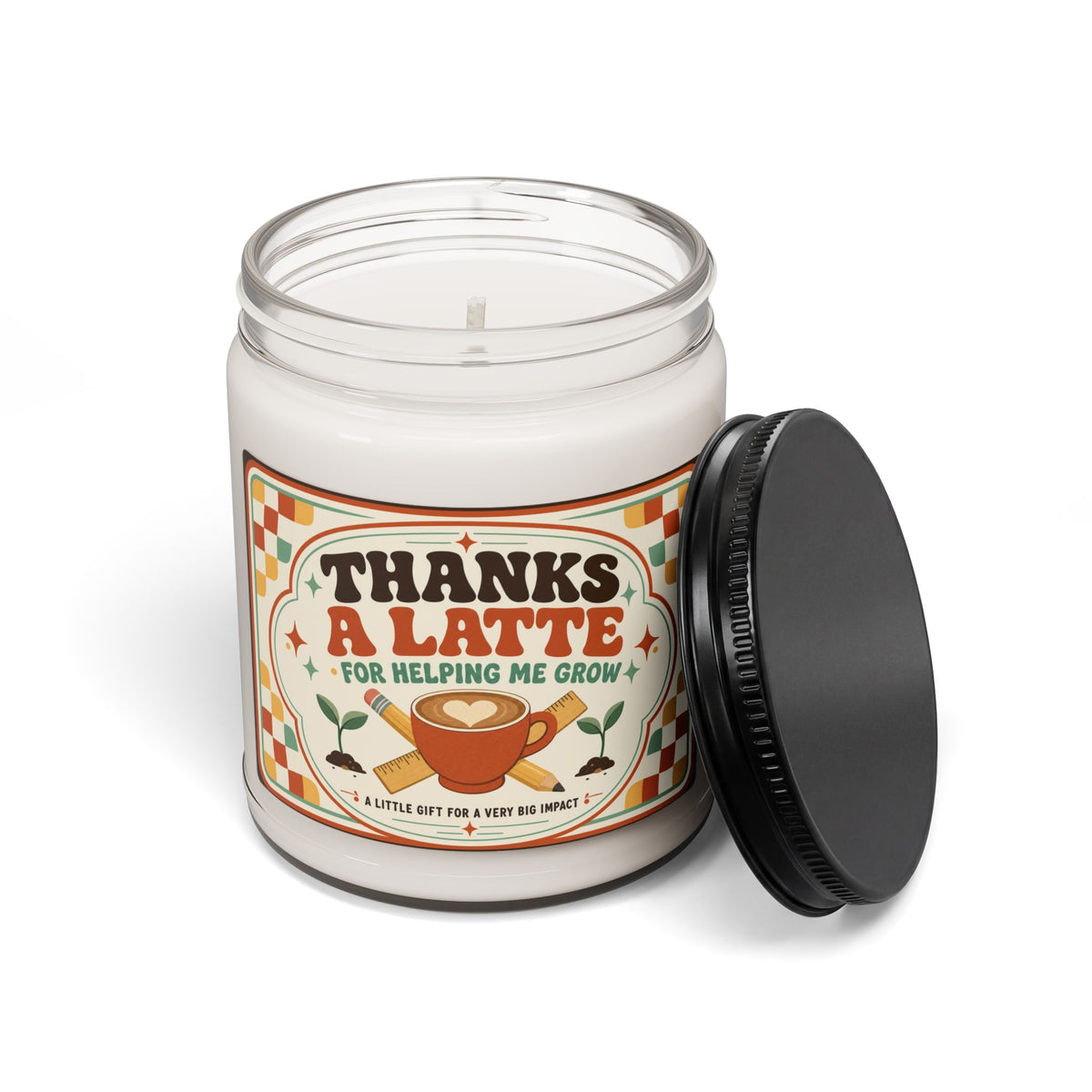 Thanks A Latte Kindergarten Teacher Candle