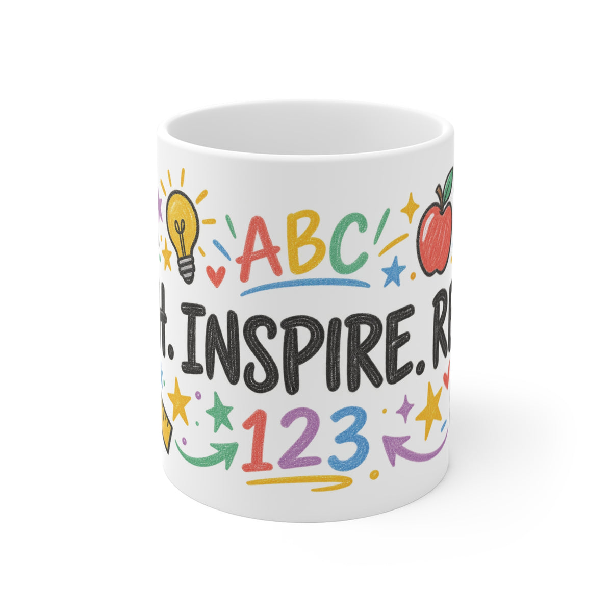 Teach. Inspire. Repeat. Kindergarten Teacher Mug