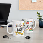 Teach. Inspire. Repeat. Kindergarten Teacher Mug