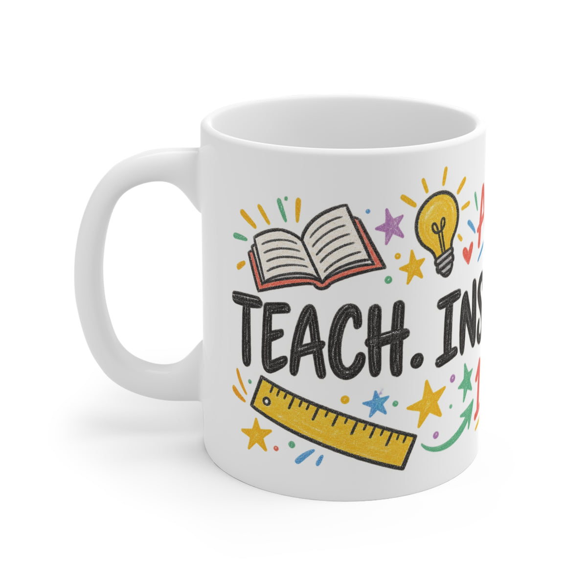 Teach. Inspire. Repeat. Kindergarten Teacher Mug