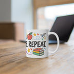 Teach. Inspire. Repeat. Kindergarten Teacher Mug