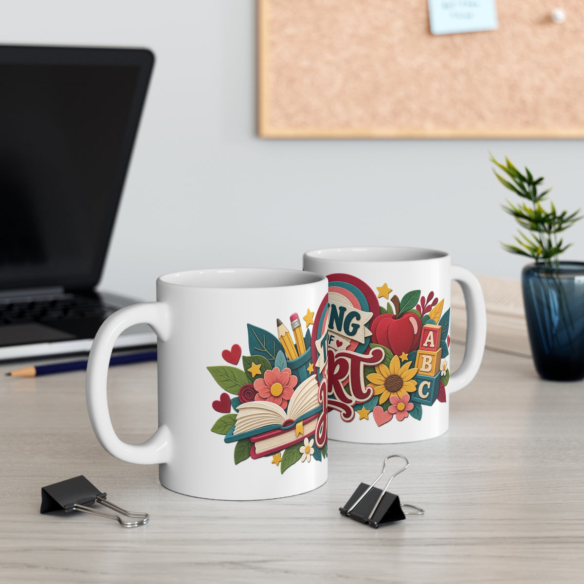 Teaching Is a Work of Heart Kindergarten Teacher Mug