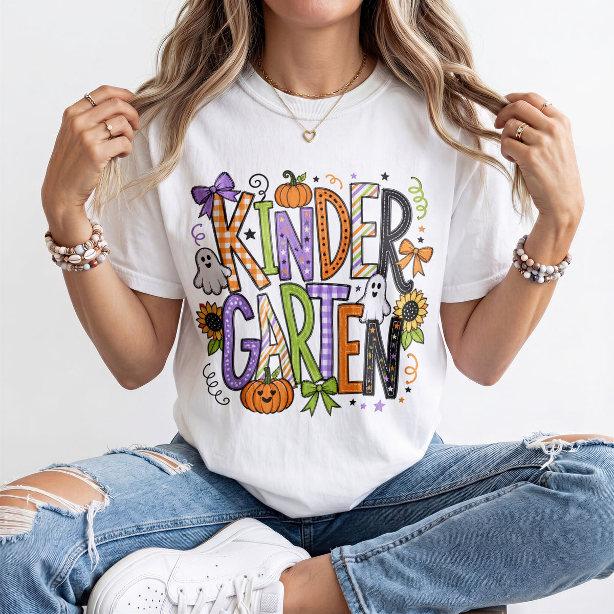 Halloween Kindergarten Kindergarten Teacher Shirt