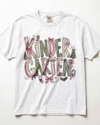 Pink Christmas Kindergarten Kindergarten Teacher Shirt