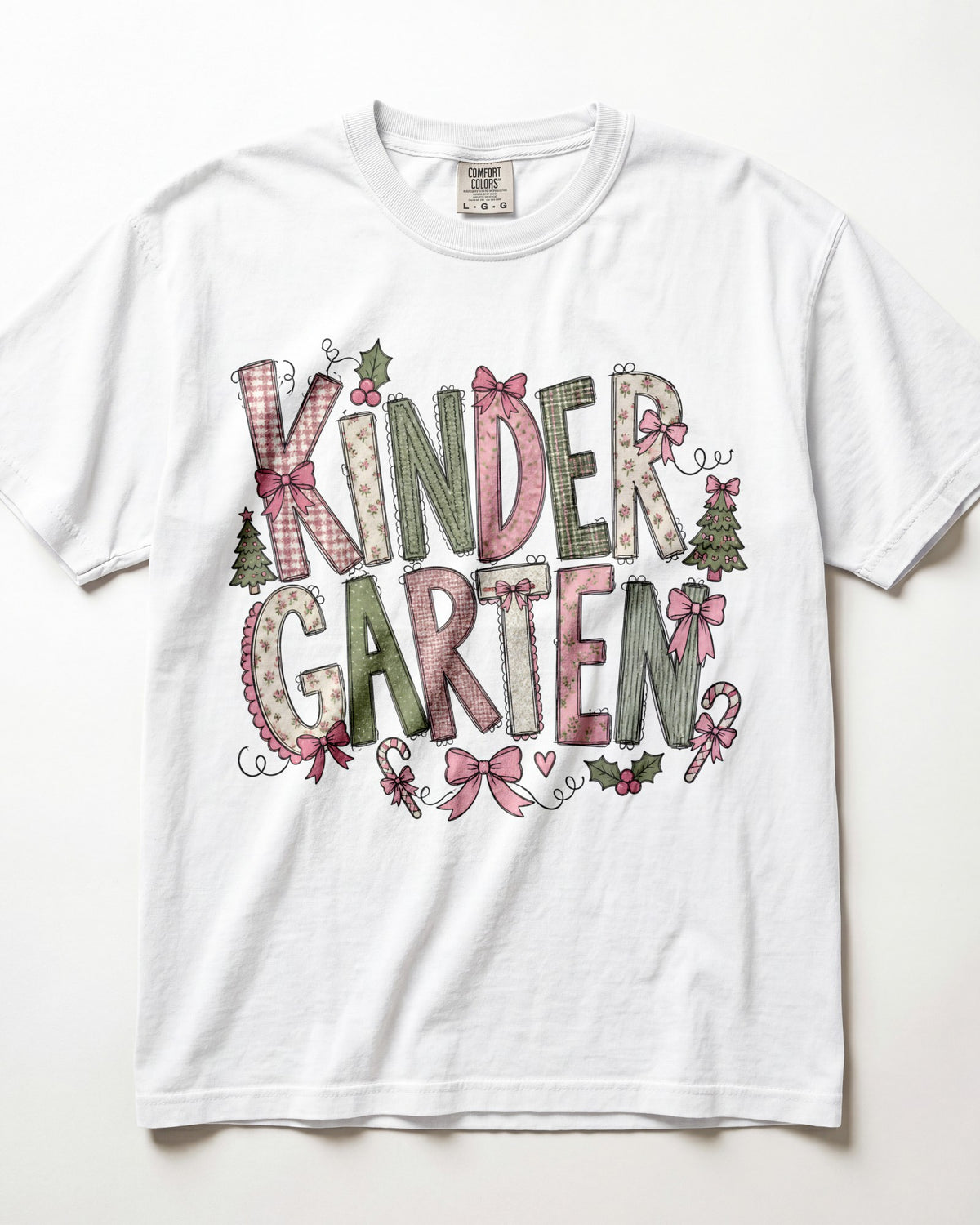Pink Christmas Kindergarten Kindergarten Teacher Shirt