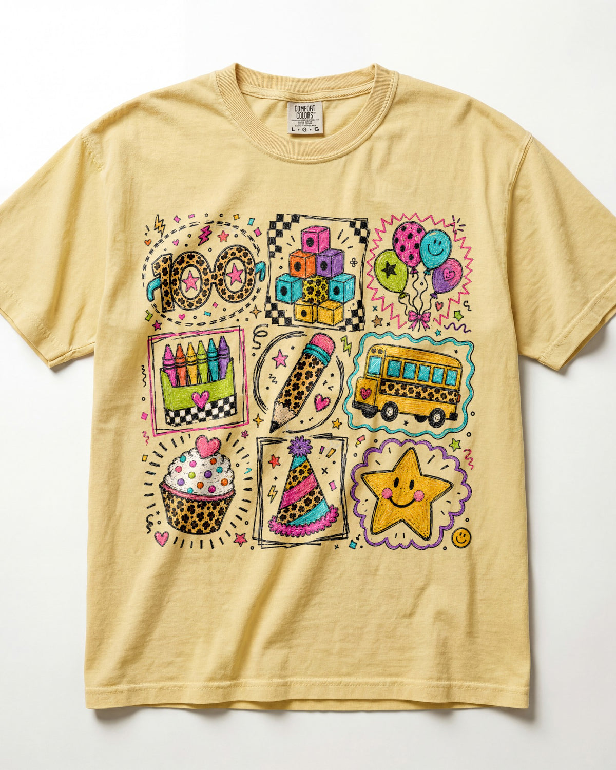 100 Days Grid Kindergarten Teacher Shirt
