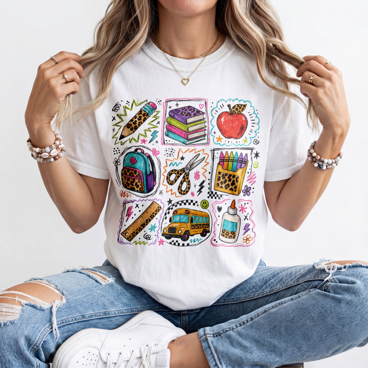 Classroom Essentials Grid Kindergarten Teacher Shirt