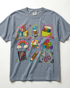 Bright School Supplies Grid Kindergarten Teacher Shirt