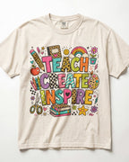 Teach Create Inspire Kindergarten Teacher Shirt