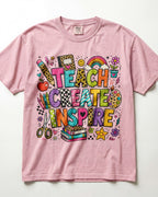 Teach Create Inspire Kindergarten Teacher Shirt