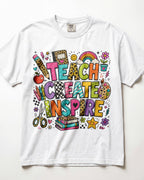 Teach Create Inspire Kindergarten Teacher Shirt