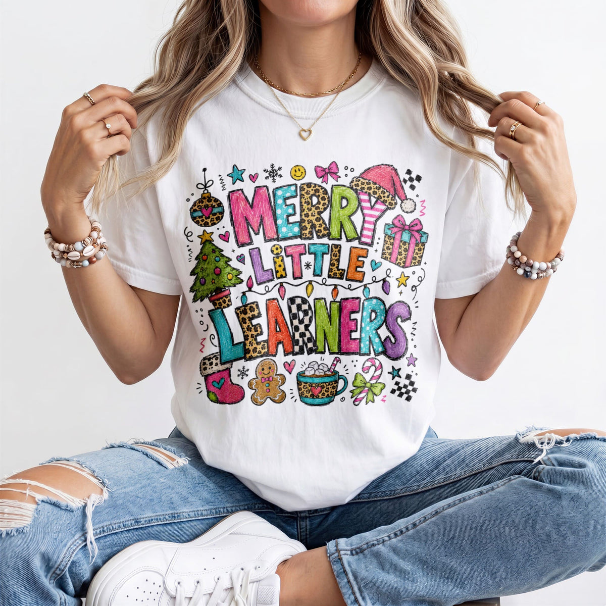 Merry Little Learners Kindergarten Teacher Shirt