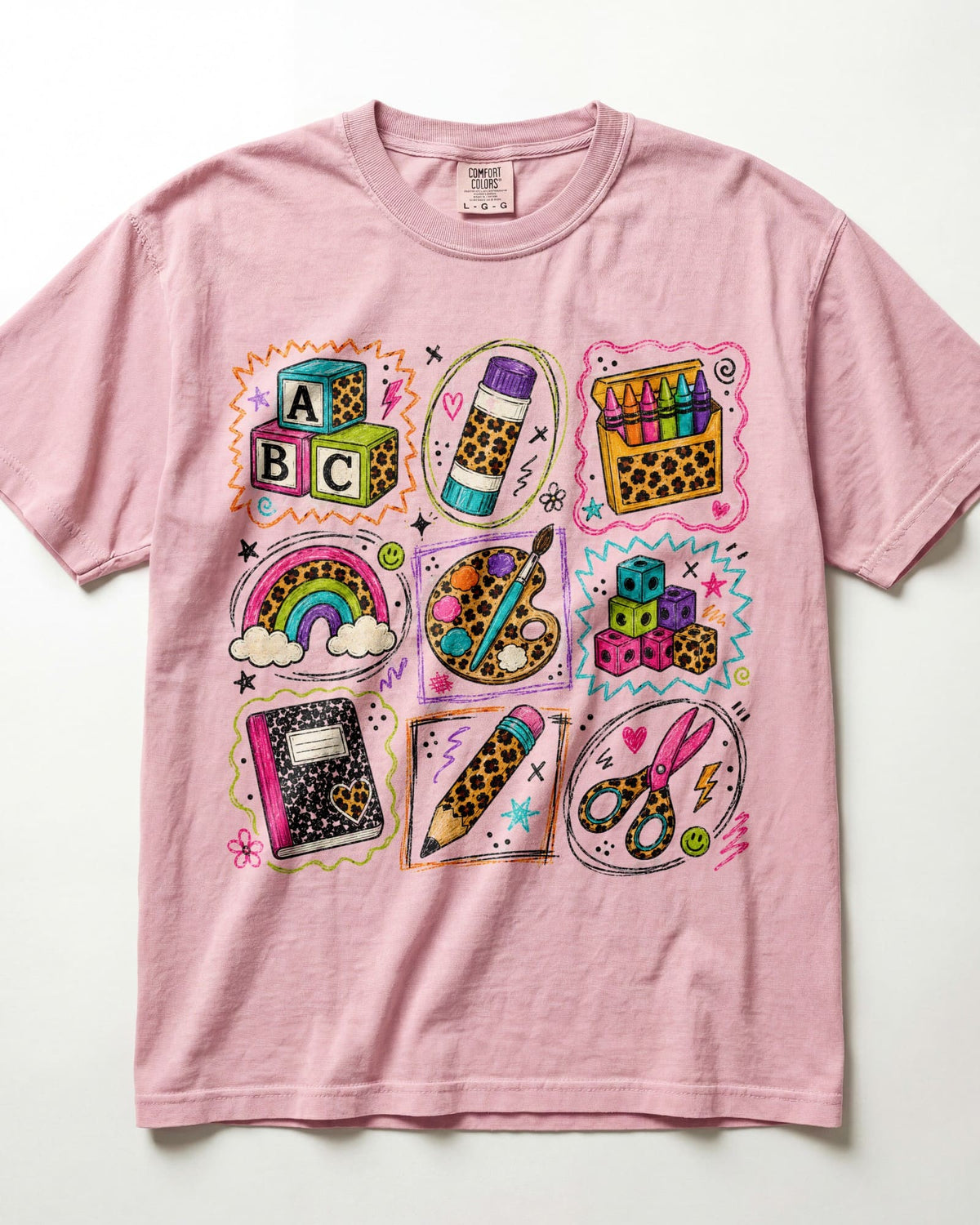 Bright Classroom Essentials Grid Kindergarten Teacher Shirt