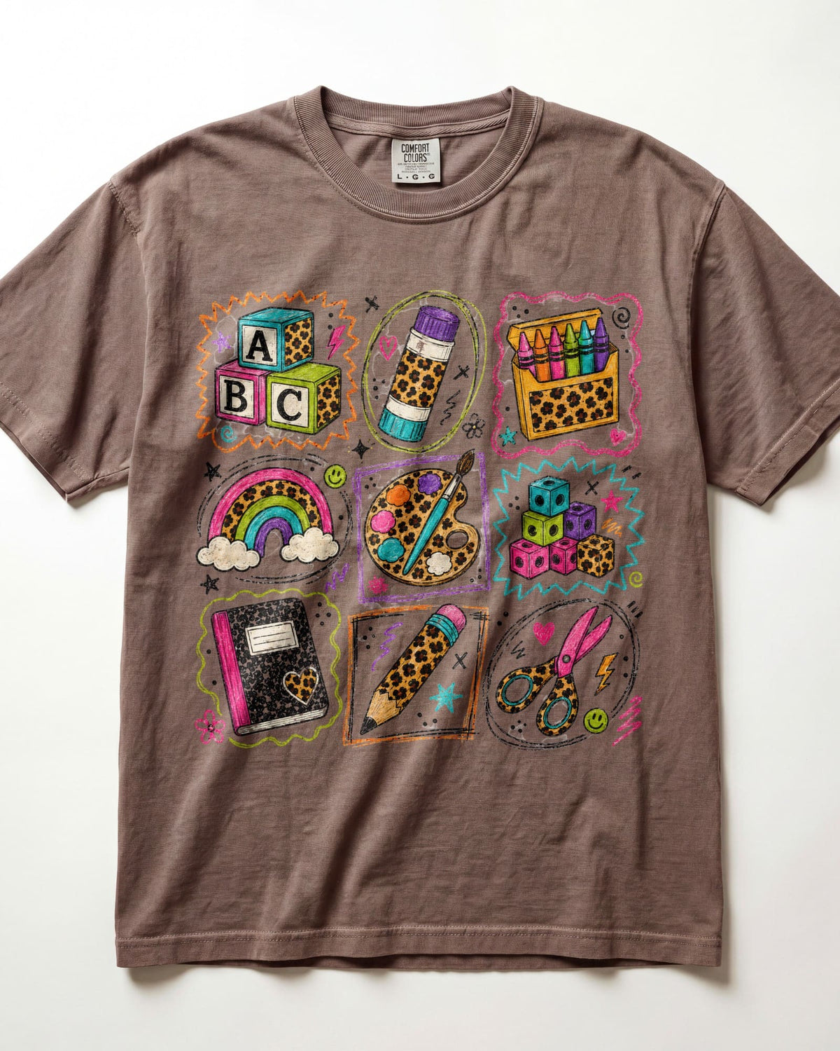 Bright Classroom Essentials Grid Kindergarten Teacher Shirt