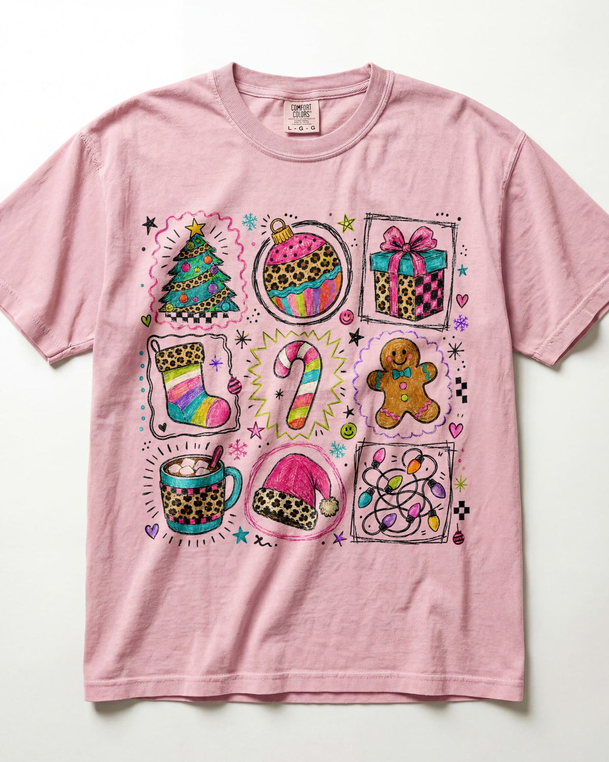 Christmas Icons Grid Kindergarten Teacher Shirt