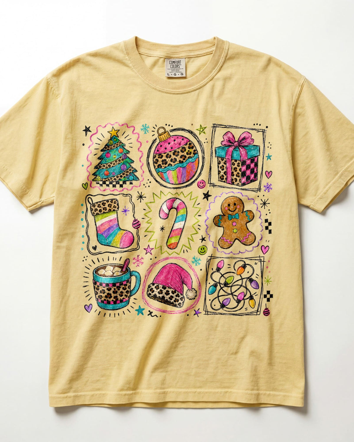 Christmas Icons Grid Kindergarten Teacher Shirt