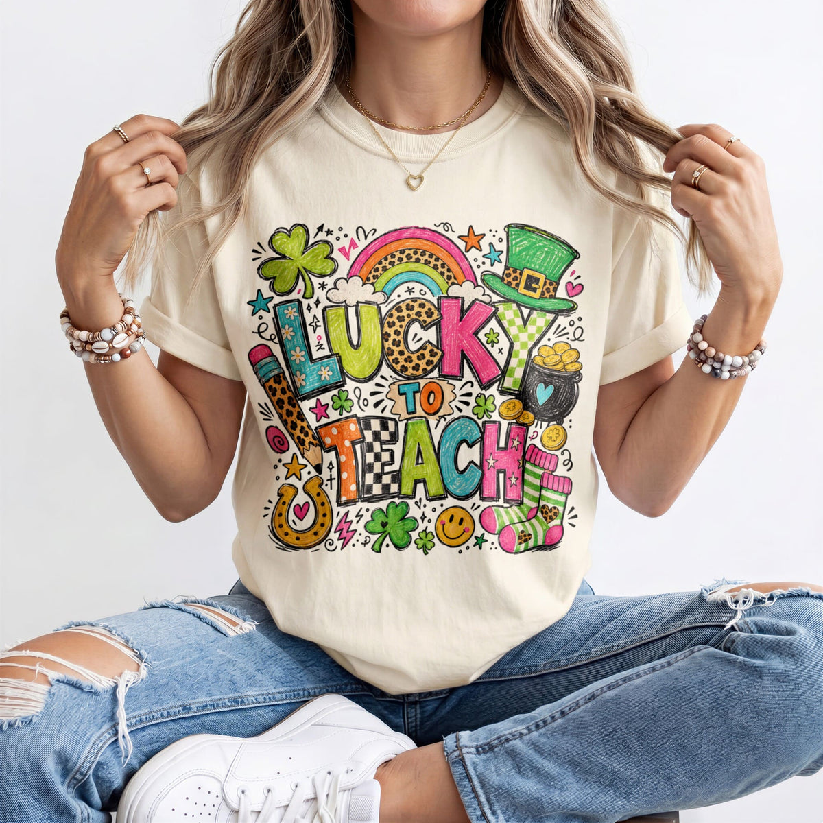 Lucky To Teach Kindergarten Teacher Shirt