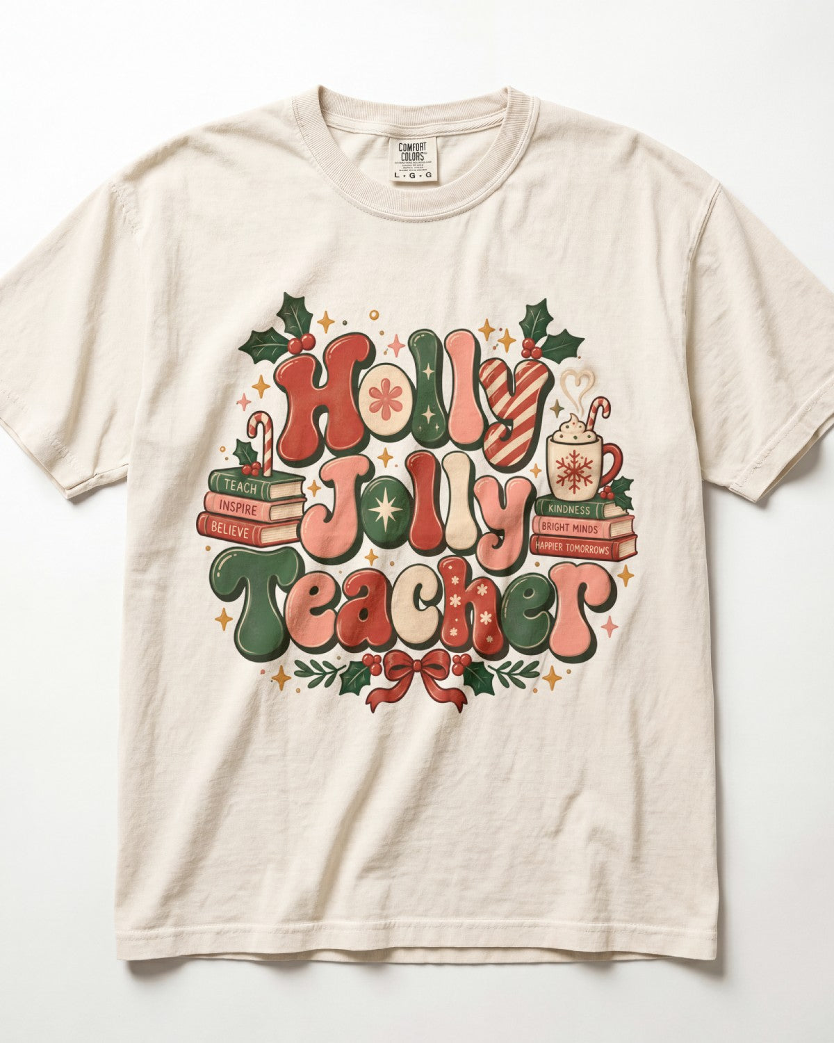 Holly Jolly Teacher Kindergarten Teacher Shirt