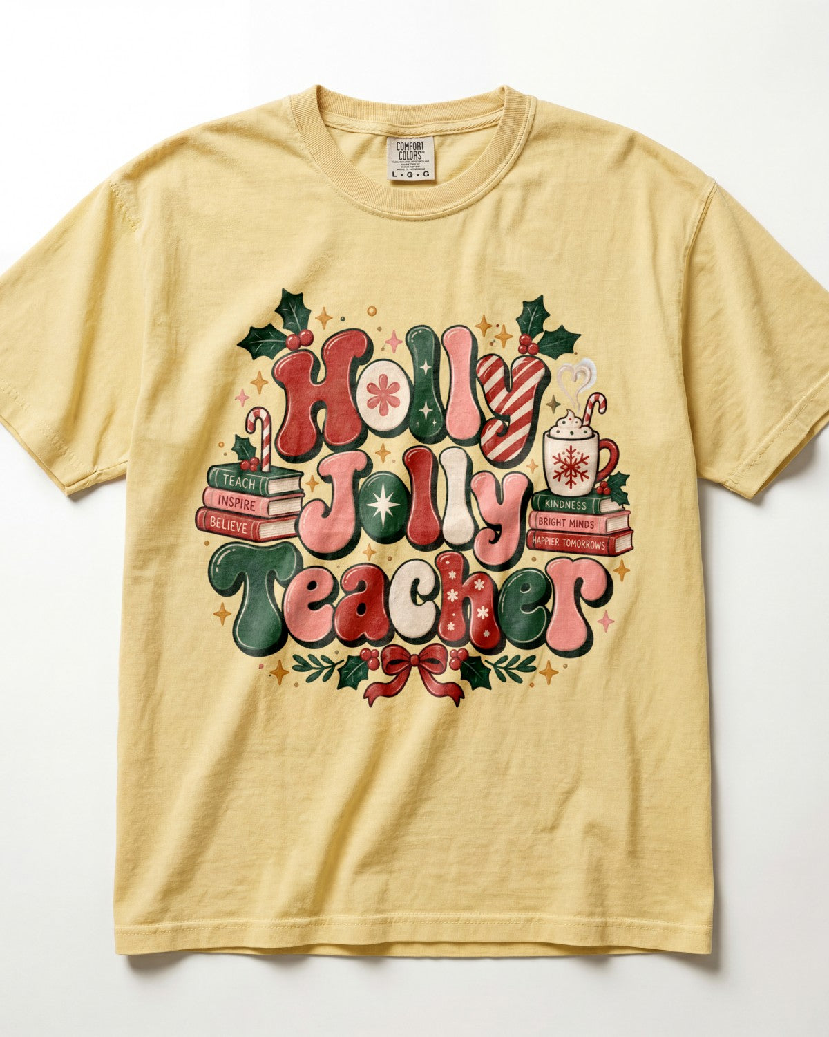 Holly Jolly Teacher Kindergarten Teacher Shirt