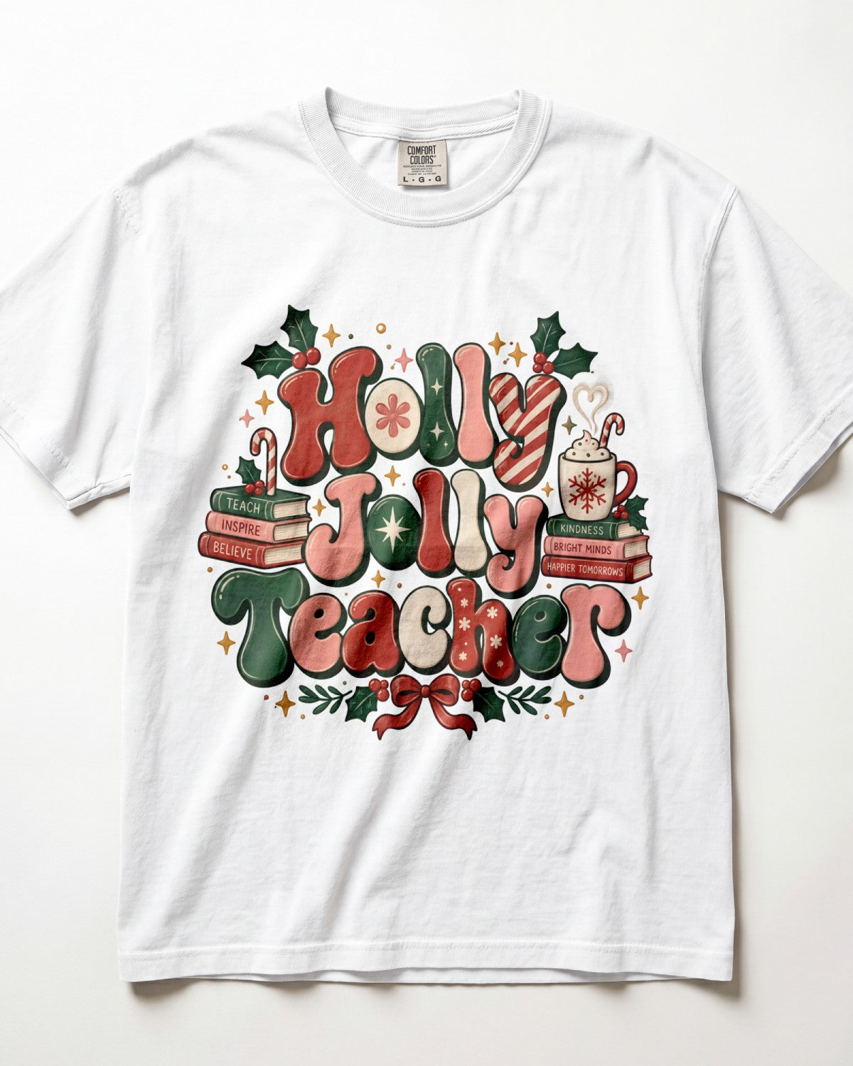 Holly Jolly Teacher Kindergarten Teacher Shirt