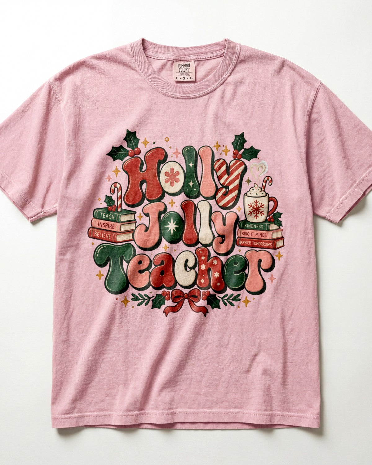 Holly Jolly Teacher Kindergarten Teacher Shirt