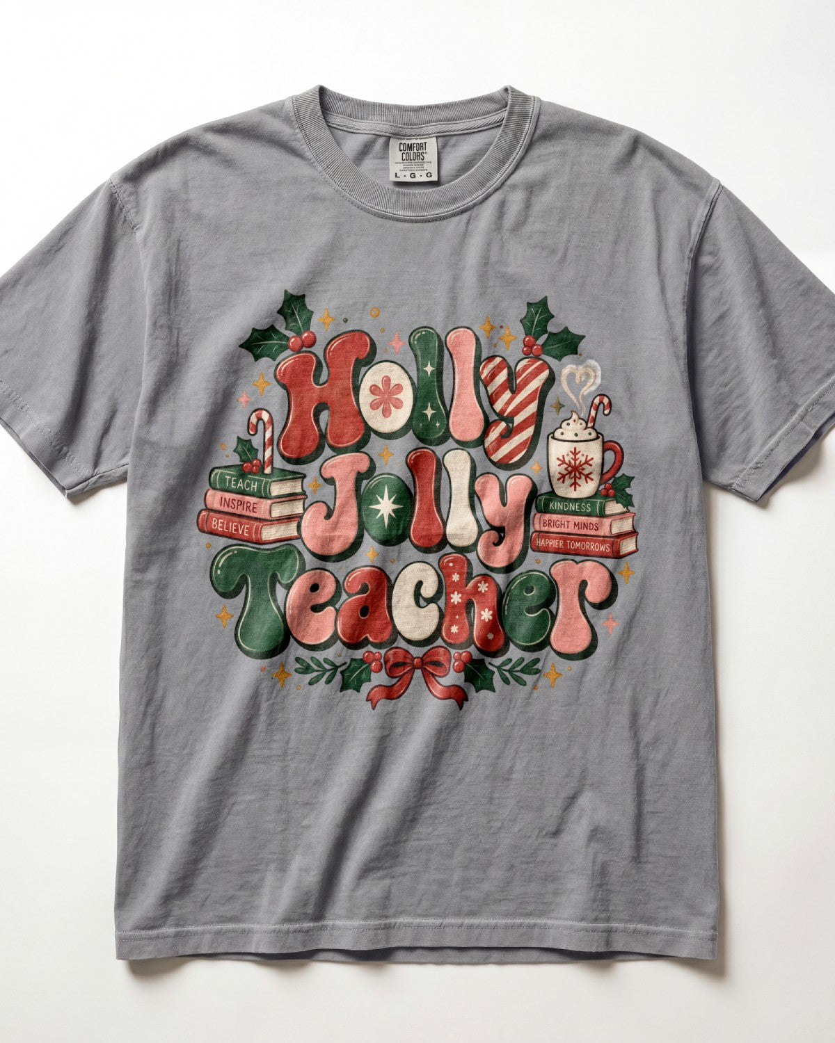 Holly Jolly Teacher Kindergarten Teacher Shirt