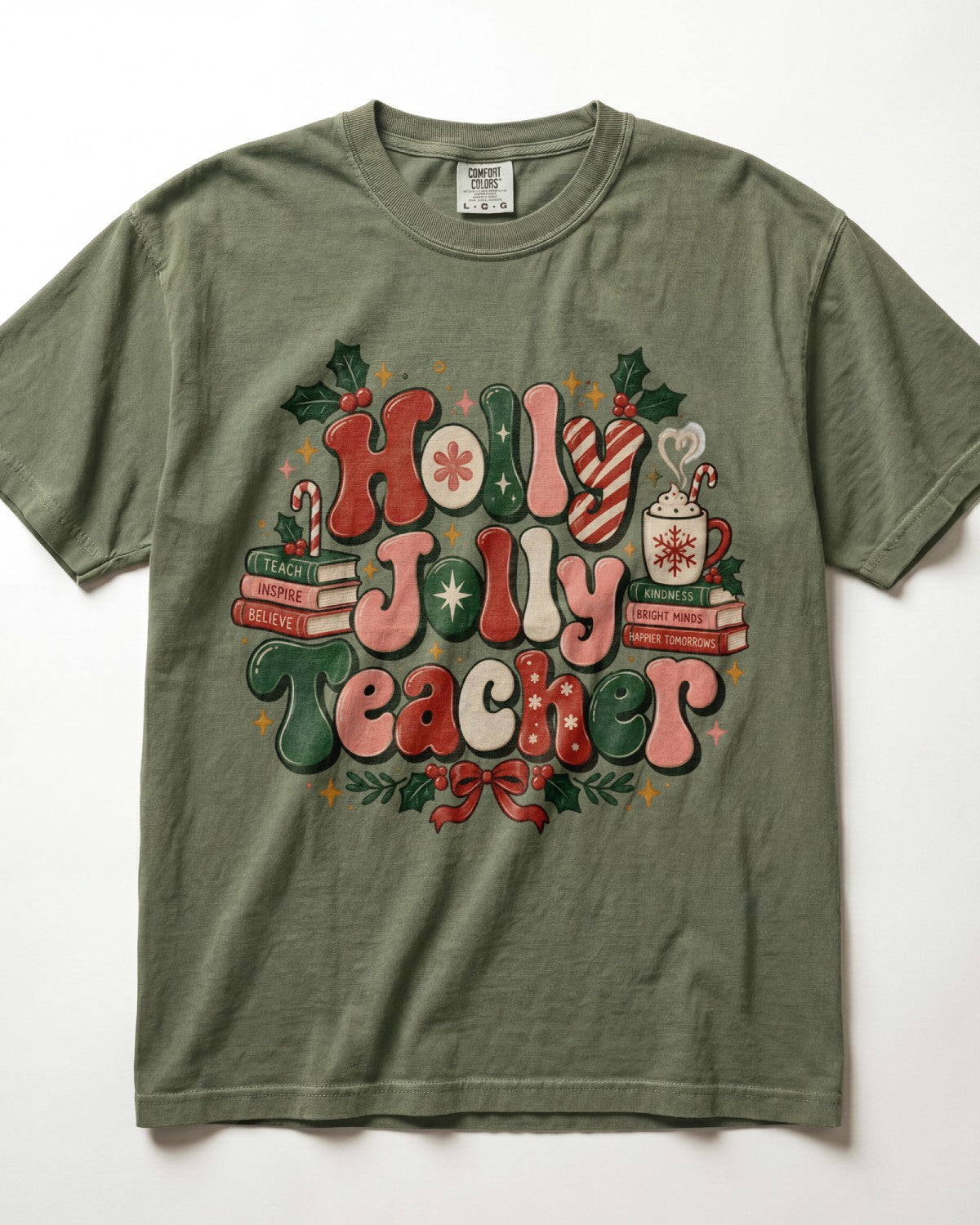 Holly Jolly Teacher Kindergarten Teacher Shirt
