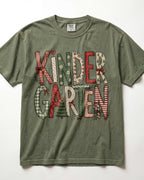 Checkered Christmas Kindergarten Teacher Shirt