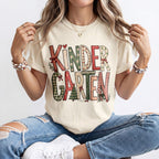 Checkered Christmas Kindergarten Teacher Shirt