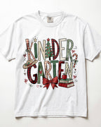 Christmas Plaid Kindergarten Teacher Shirt