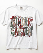 Cowboy Christmas Kindergarten Teacher Shirt