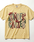 Cowboy Christmas Kindergarten Teacher Shirt