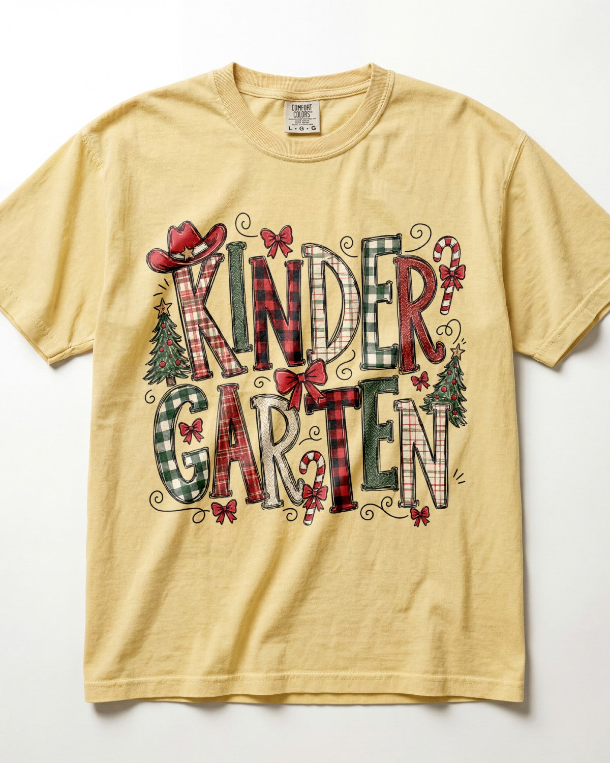 Cowboy Christmas Kindergarten Teacher Shirt