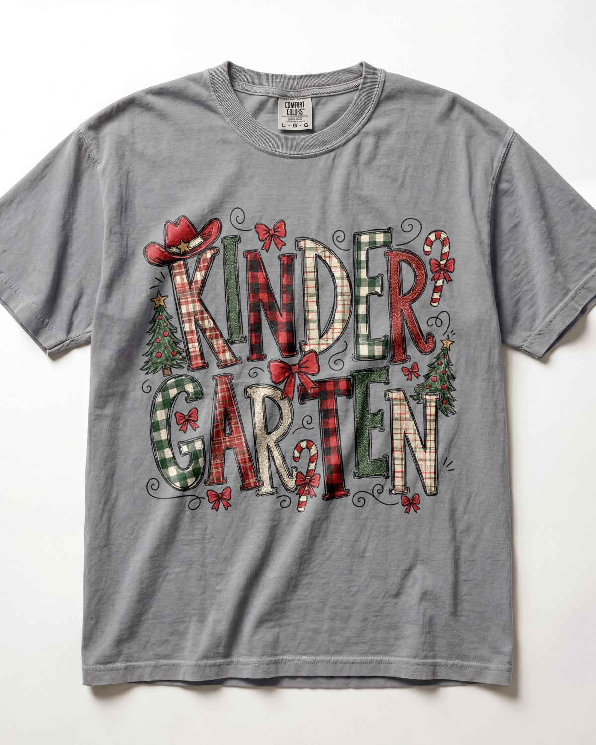 Cowboy Christmas Kindergarten Teacher Shirt