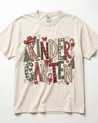 Cowboy Christmas Kindergarten Teacher Shirt
