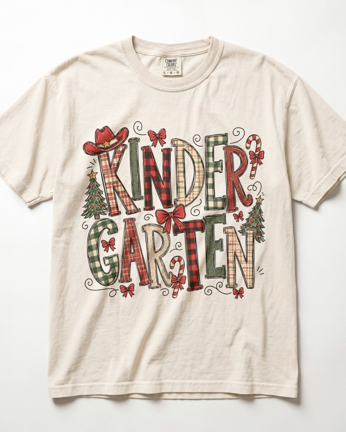 Cowboy Christmas Kindergarten Teacher Shirt
