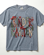 Cowboy Christmas Kindergarten Teacher Shirt