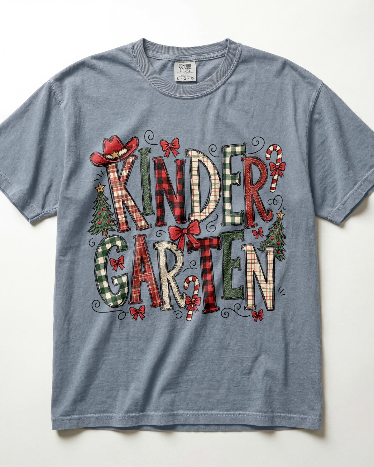 Cowboy Christmas Kindergarten Teacher Shirt