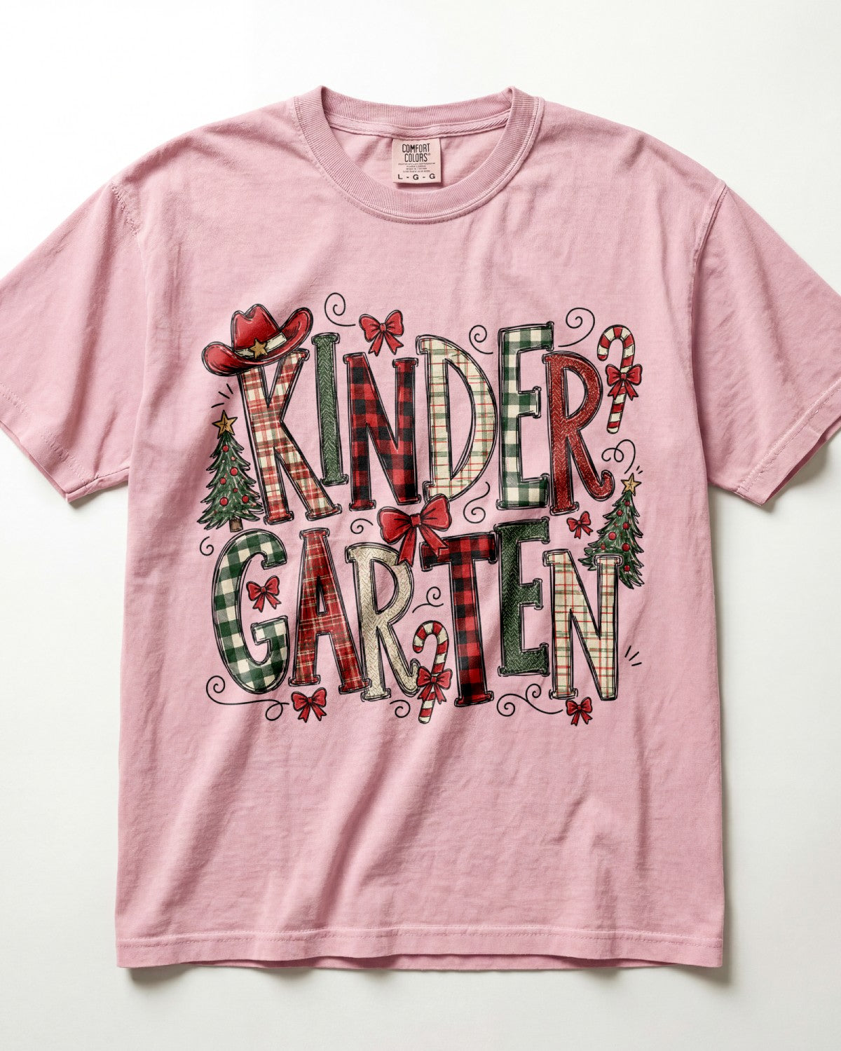 Cowboy Christmas Kindergarten Teacher Shirt