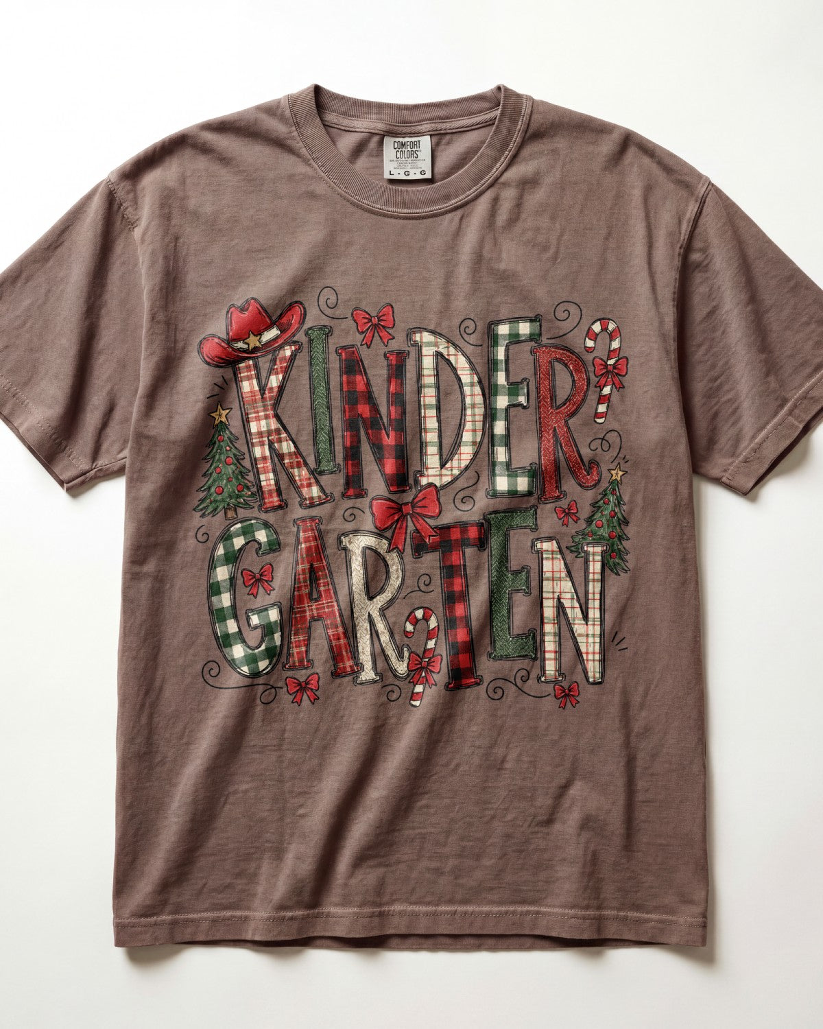 Cowboy Christmas Kindergarten Teacher Shirt