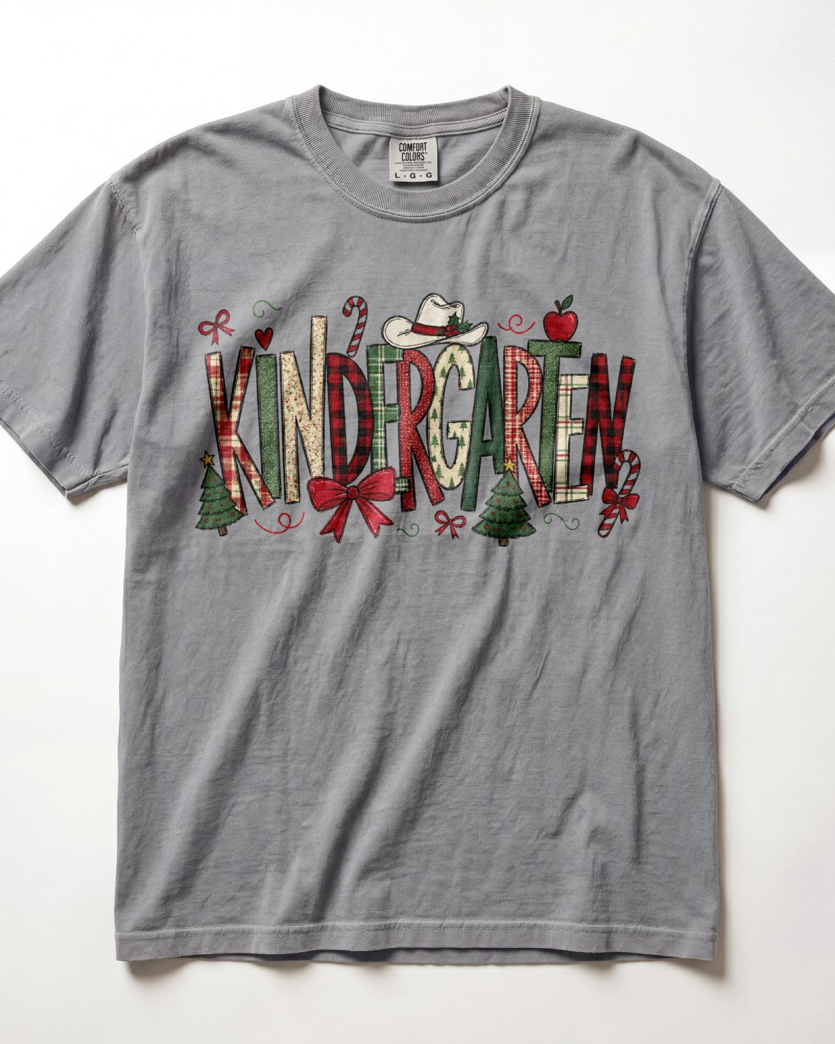 Candy Cane Christmas Kindergarten Teacher Shirt