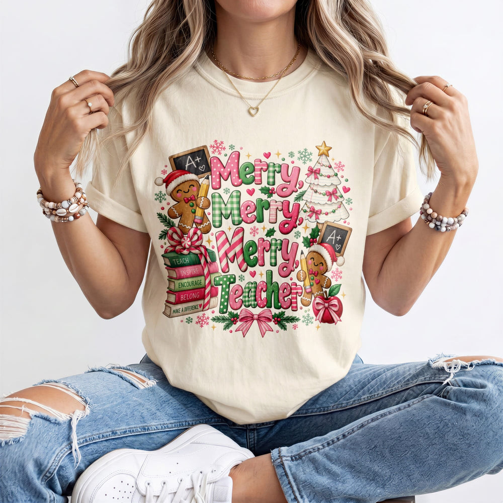 Merry Merry Merry Teacher Kindergarten Teacher Shirt