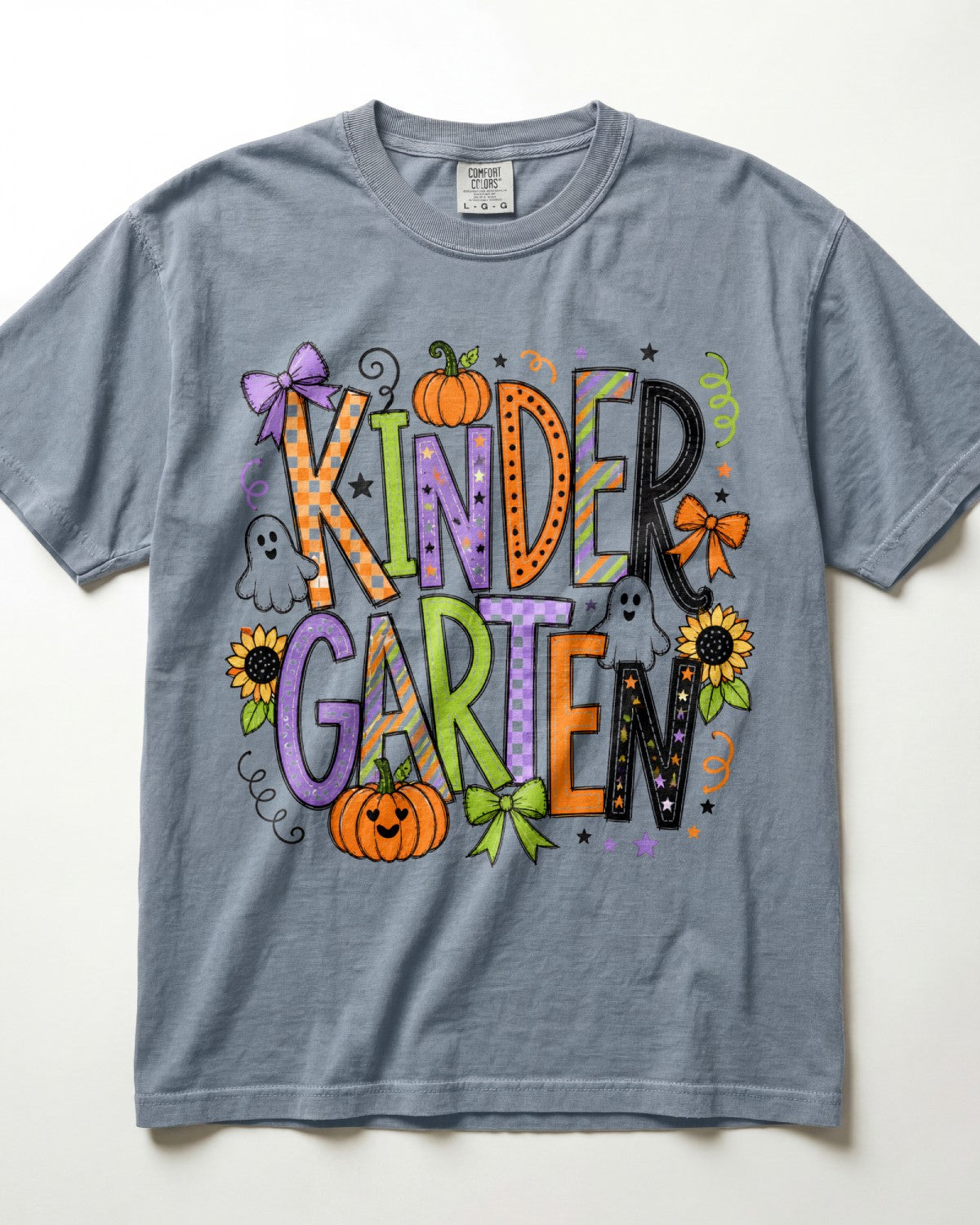 Ghost And Pumpkin Kindergarten Teacher Shirt