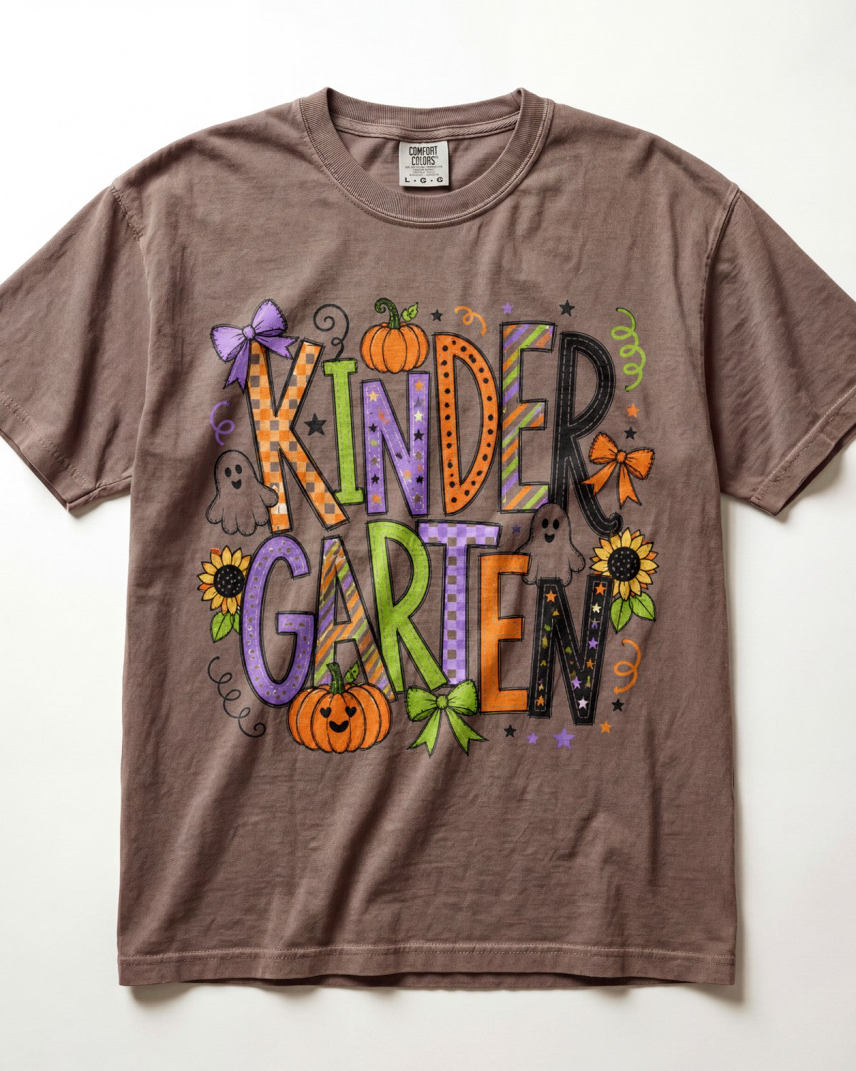 Ghost And Pumpkin Kindergarten Teacher Shirt