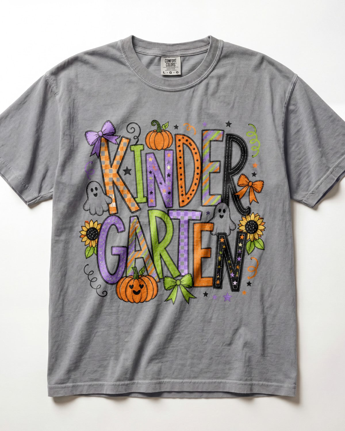 Ghost And Pumpkin Kindergarten Teacher Shirt