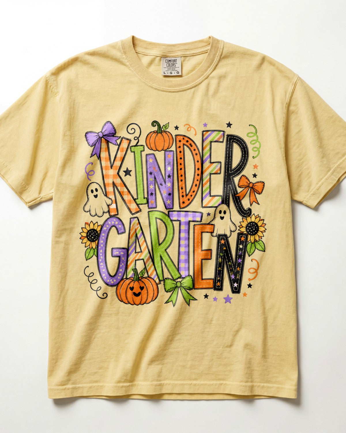 Ghost And Pumpkin Kindergarten Teacher Shirt