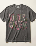 Pink Floral Christmas Kindergarten Teacher Shirt