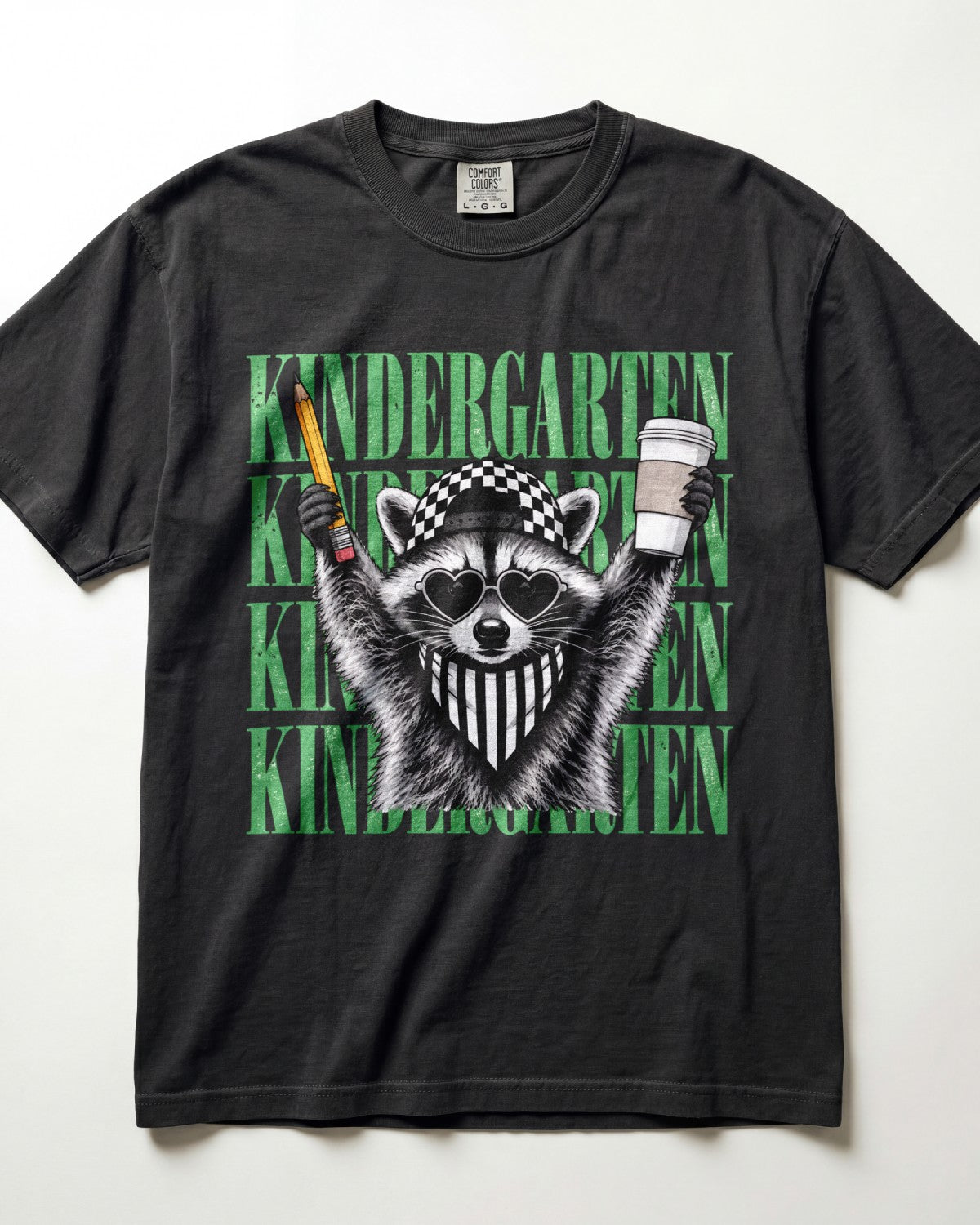Retro Raccoon Kindergarten Teacher Shirt